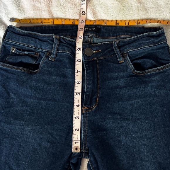 STS Blue Straight Leg Dark Wash Ankle Mid Rise Jeans Blue Size 30 Pockets Denim - Picture 9 of 9